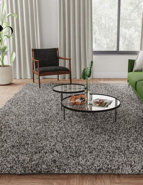Cloud Gray 10' x 13' 1 Solid Shag Rectangle Area Rug Thick Soft Touch Fluffy & Plush Shaggy Pile Durable Minimalist Carpet for Classic Interior Design for Sale at Rug Engine
