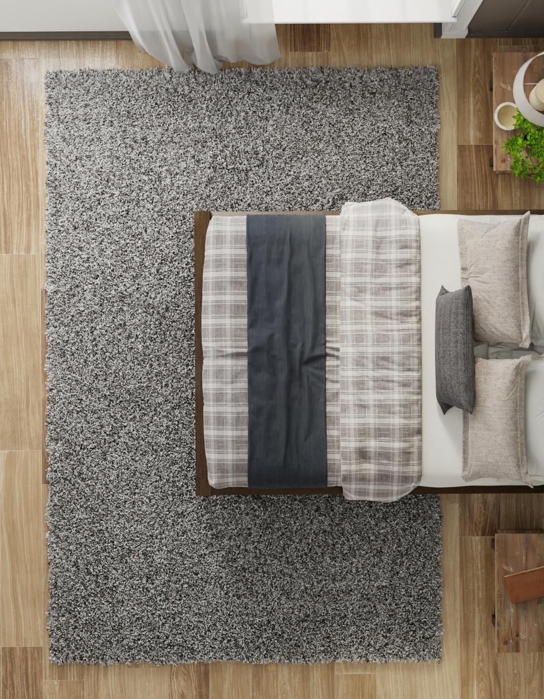 Cloud Gray 10' x 14' 1 Solid Shag Rectangle Area Rug Thick Soft Touch Fluffy & Plush Shaggy Pile Durable Minimalist Carpet for Classic Interior Design for Sale at Rug Engine
