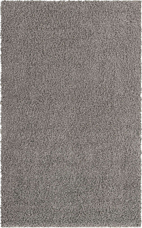 Cloud Gray 5' 1 x 8' Solid Shag Rectangle Rug