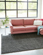 Graphite Gray 8' x 8' Solid Shag Square Rug