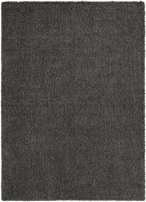 Graphite Gray 7' 10 x 11' Solid Shag Rectangle Area Rug Thick Soft Touch Fluffy & Plush Shaggy Pile