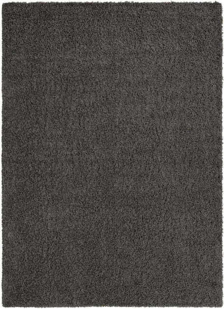 Graphite Gray 7' 10 x 11' Solid Shag Rectangle Area Rug Thick Soft Touch Fluffy & Plush Shaggy Pile
