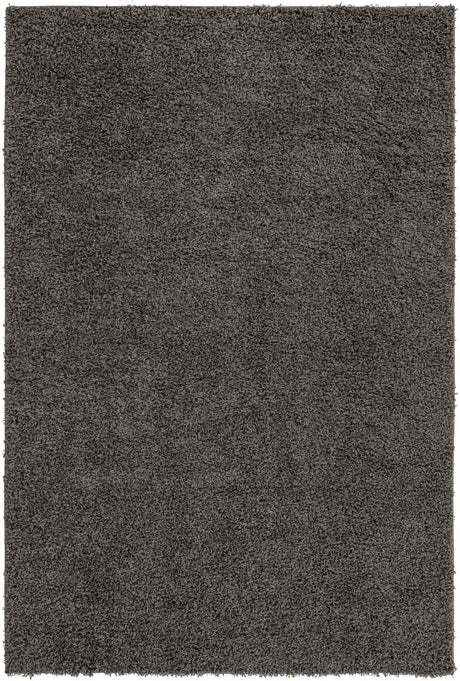 Graphite Gray 6' 1 x 9' Solid Shag Rectangle Area Rug Thick Soft Touch Fluffy & Plush Shaggy Pile
