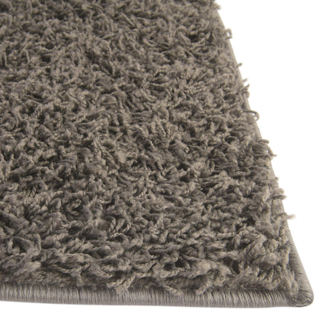 Graphite Gray 5' 1 x 8' Solid Shag Rectangle Rug