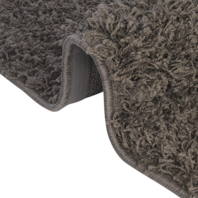 Graphite Gray 5' 1 x 8' Solid Shag Rectangle Rug