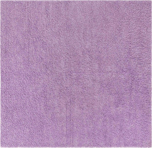 Lilac 8' x 8' Solid Shag Square Rug