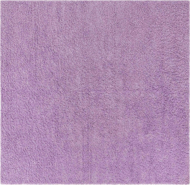Lilac 8' x 8' Solid Shag Square Rug