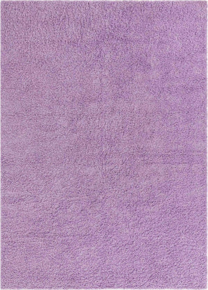 Lilac 7' 10 x 11' Solid Shag Rectangle Area Rug Thick Soft Touch Fluffy & Plush Shaggy Pile
