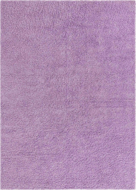 Lilac 7' 10 x 11' Solid Shag Rectangle Area Rug Thick Soft Touch Fluffy & Plush Shaggy Pile