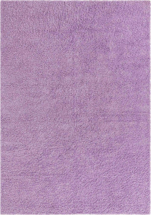Lilac 7' 1 x 10' Solid Shag Rectangle Area Rug Thick Soft Touch Fluffy & Plush Shaggy Pile