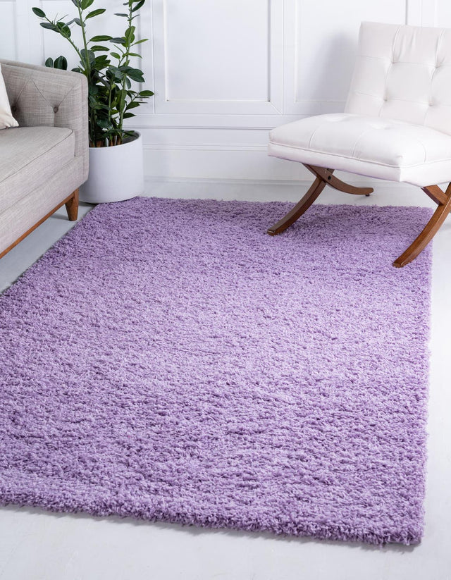 Lilac 8' x 10' Solid Shag Rectangle Rug