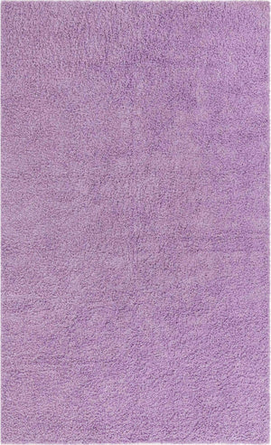 Lilac 5' 3 x 8' Solid Shag Rectangle Area Rug Thick Soft Touch Fluffy & Plush Shaggy Pile