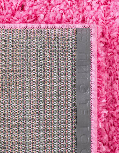 Taffy Pink 7' 10 x 7' 10 Solid Shag Square Area Rug Thick Soft Touch Fluffy & Plush Shaggy Pile Durable Minimalist Carpet for Classic Interior Design for Sale at Rug Engine