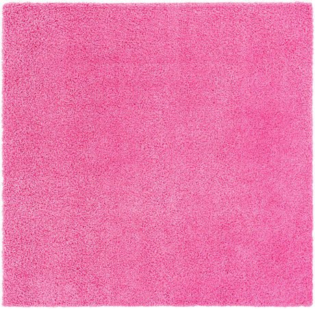Taffy Pink 7' 10 x 7' 10 Solid Shag Square Area Rug Thick Soft Touch Fluffy & Plush Shaggy Pile