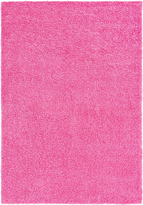 Taffy Pink 7' 1 x 10' Solid Shag Rectangle Area Rug Thick Soft Touch Fluffy & Plush Shaggy Pile
