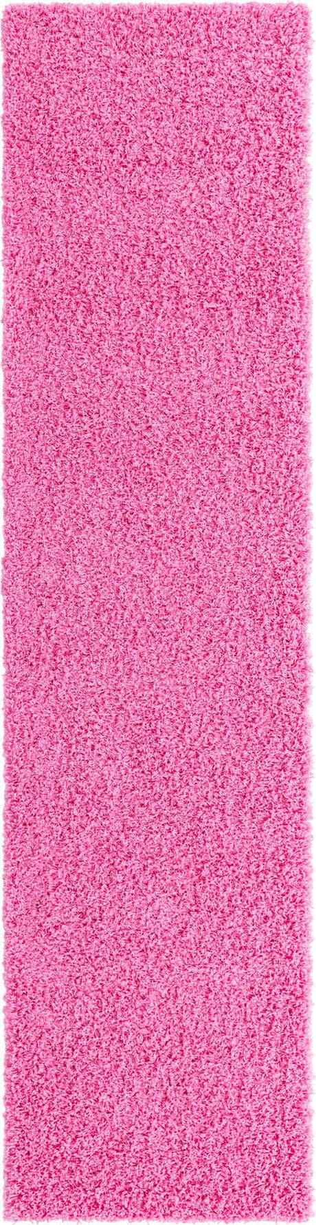 Taffy Pink 2' 7 x 10' Solid Shag Runner Area Rug Thick Soft Touch Fluffy & Plush Shaggy Pile