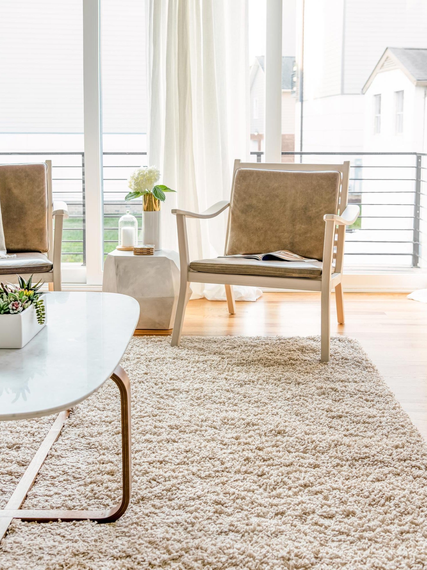 Taupe 7' 10 x 7' 10 Solid Shag Square Area Rug Thick Soft Touch Fluffy & Plush Shaggy Pile Durable Minimalist Carpet for Classic Interior Design for Sale at Rug Engine
