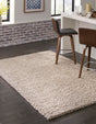 Taupe 1' x 1' Solid Shag Sample Area Rug Thick Soft Touch Fluffy & Plush Shaggy Pile Durable Minimalist Carpet for Classic Interior Design for Sale at Rug Engine