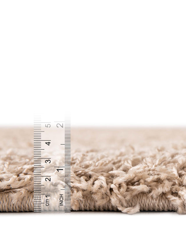 Taupe 5' 3 x 8' Solid Shag Rectangle Rug