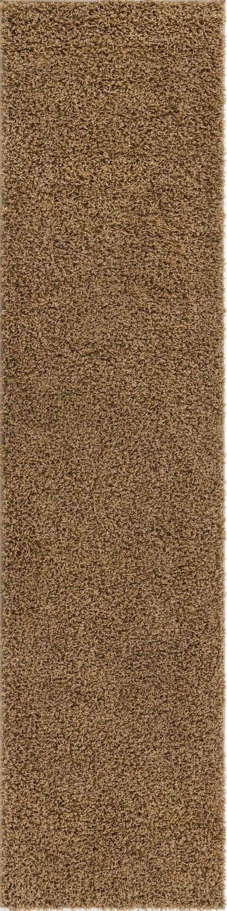 Sandy Brown 2' 7 x 10' Solid Shag Runner Area Rug Thick Soft Touch Fluffy & Plush Shaggy Pile