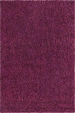 Eggplant Purple 7' 1 x 10' Solid Shag Rectangle Area Rug Thick Soft Touch Fluffy & Plush Shaggy Pile