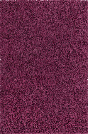 Eggplant Purple 6' 1 x 9' Solid Shag Rectangle Area Rug Thick Soft Touch Fluffy & Plush Shaggy Pile