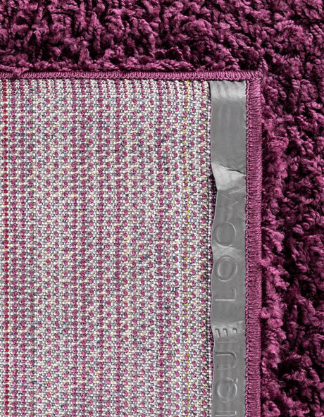 Eggplant Purple 6' 1 x 9' Solid Shag Rectangle Area Rug Thick Soft Touch Fluffy & Plush Shaggy Pile