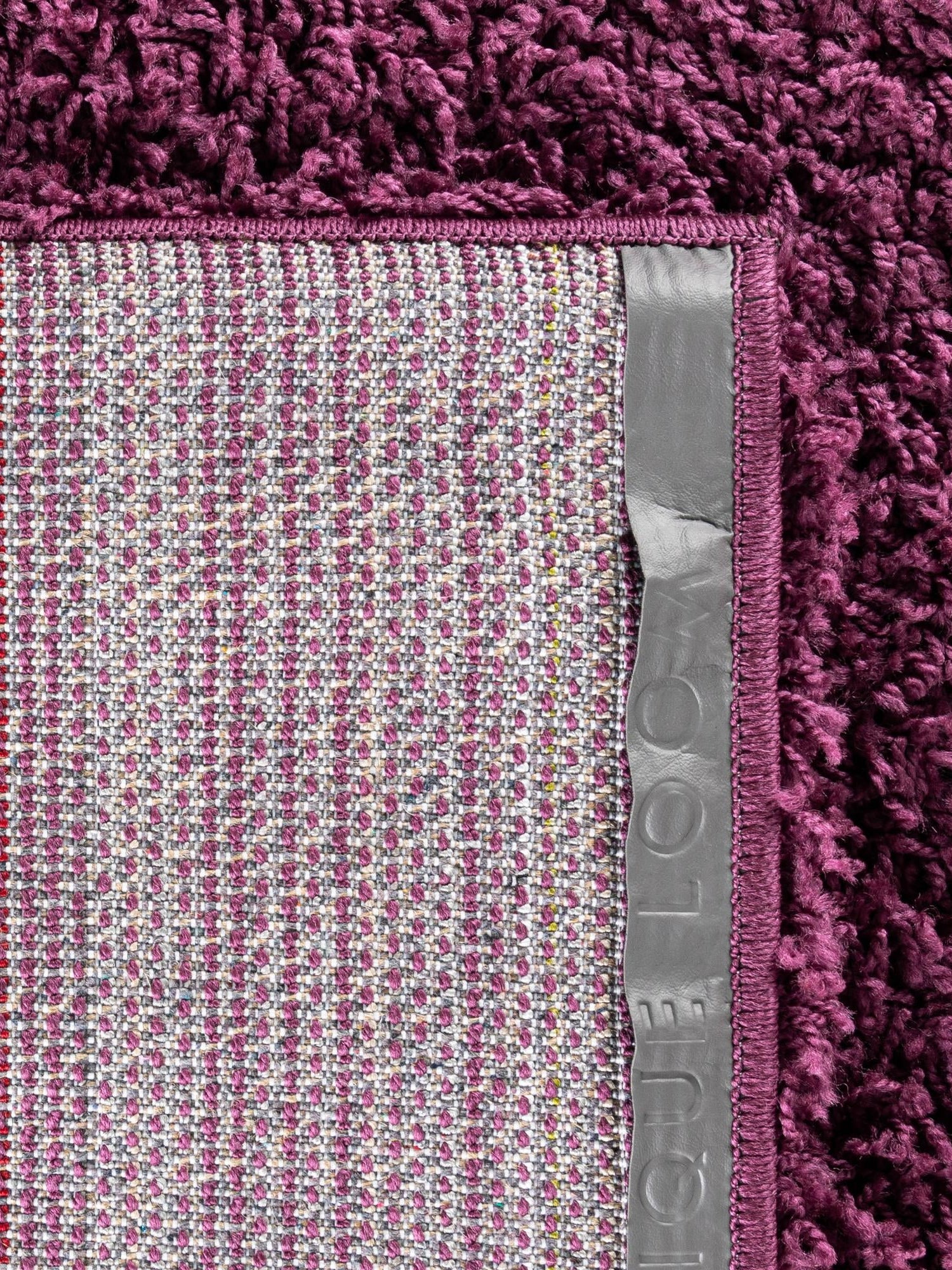 Eggplant Purple 9' x 12' Solid Shag Rectangle Area Rug Thick Soft Touch Fluffy & Plush Shaggy Pile Durable Minimalist Carpet for Classic Interior Design for Sale at Rug Engine