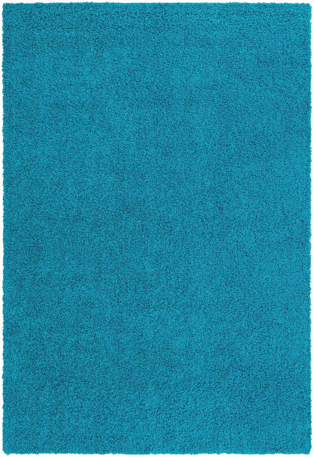 Turquoise 7' 1 x 10' Solid Shag Rectangle Area Rug Thick Soft Touch Fluffy & Plush Shaggy Pile