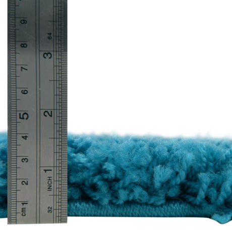 Turquoise 7' 10 x 11' Solid Shag Rectangle Area Rug Thick Soft Touch Fluffy & Plush Shaggy Pile Durable Minimalist Carpet for Classic Interior Design for Sale at Rug Engine