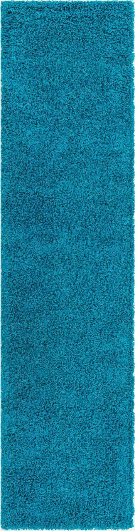 Turquoise 2' 7 x 10' Solid Shag Runner Area Rug Thick Soft Touch Fluffy & Plush Shaggy Pile