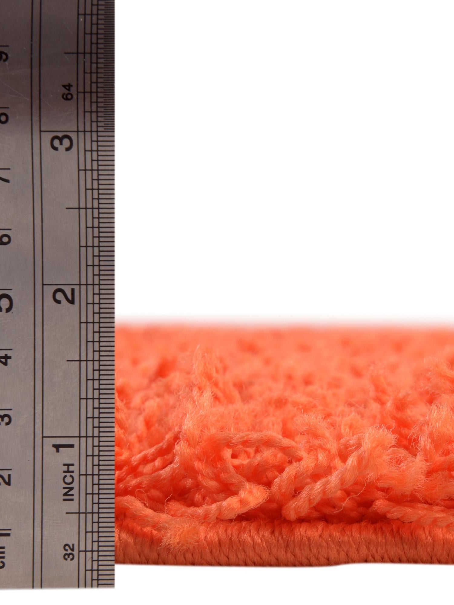 Tiger Orange 6' 1 x 9' Solid Shag Rectangle Area Rug Thick Soft Touch Fluffy & Plush Shaggy Pile Durable Minimalist Carpet for Classic Interior Design for Sale at Rug Engine
