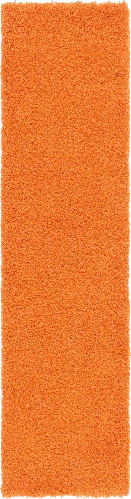 Tiger Orange 2' 7 x 10' Solid Shag Runner Area Rug Thick Soft Touch Fluffy & Plush Shaggy Pile