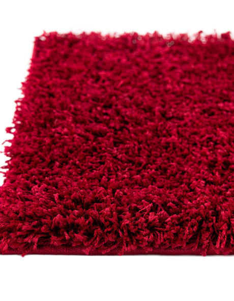 Cherry Red 7' 10 x 7' 10 Solid Shag Square Area Rug Thick Soft Touch Fluffy & Plush Shaggy Pile Durable Minimalist Carpet for Classic Interior Design for Sale at Rug Engine