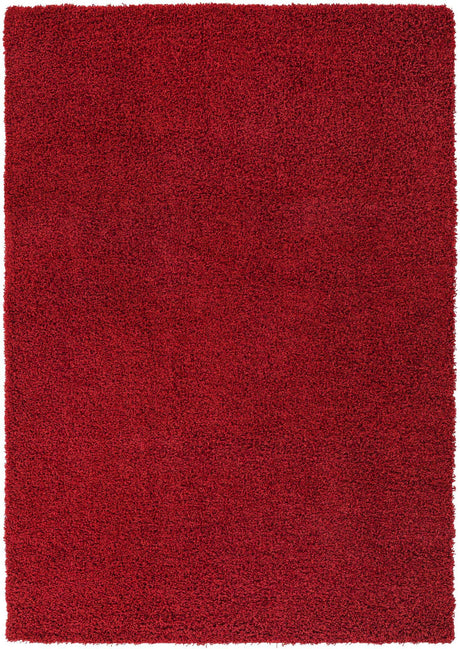 Cherry Red 7' 1 x 10' Solid Shag Rectangle Area Rug Thick Soft Touch Fluffy & Plush Shaggy Pile