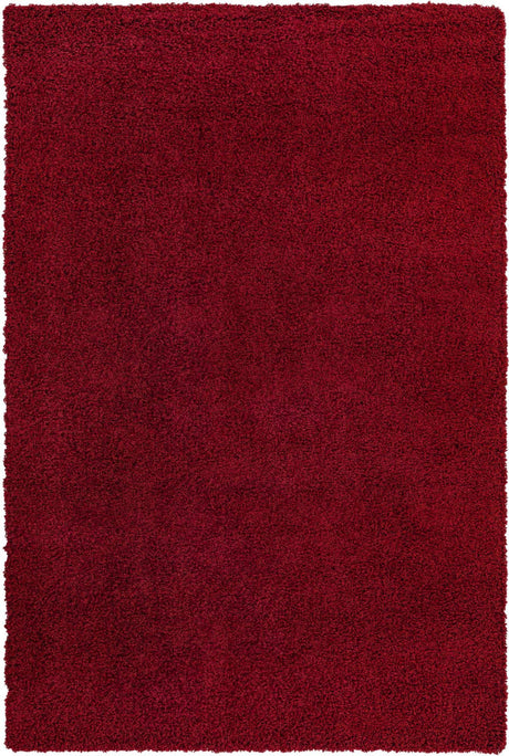 Cherry Red 6' 1 x 9' Solid Shag Rectangle Area Rug Thick Soft Touch Fluffy & Plush Shaggy Pile