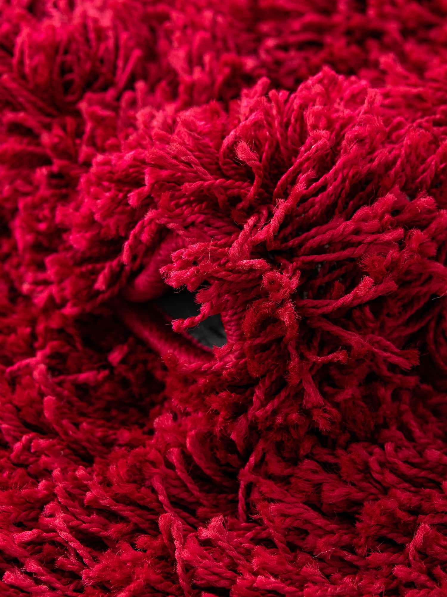 Cherry Red 5' 3 x 8' Solid Shag Rectangle Area Rug Thick Soft Touch Fluffy & Plush Shaggy Pile Discounted Clearance Final Sale