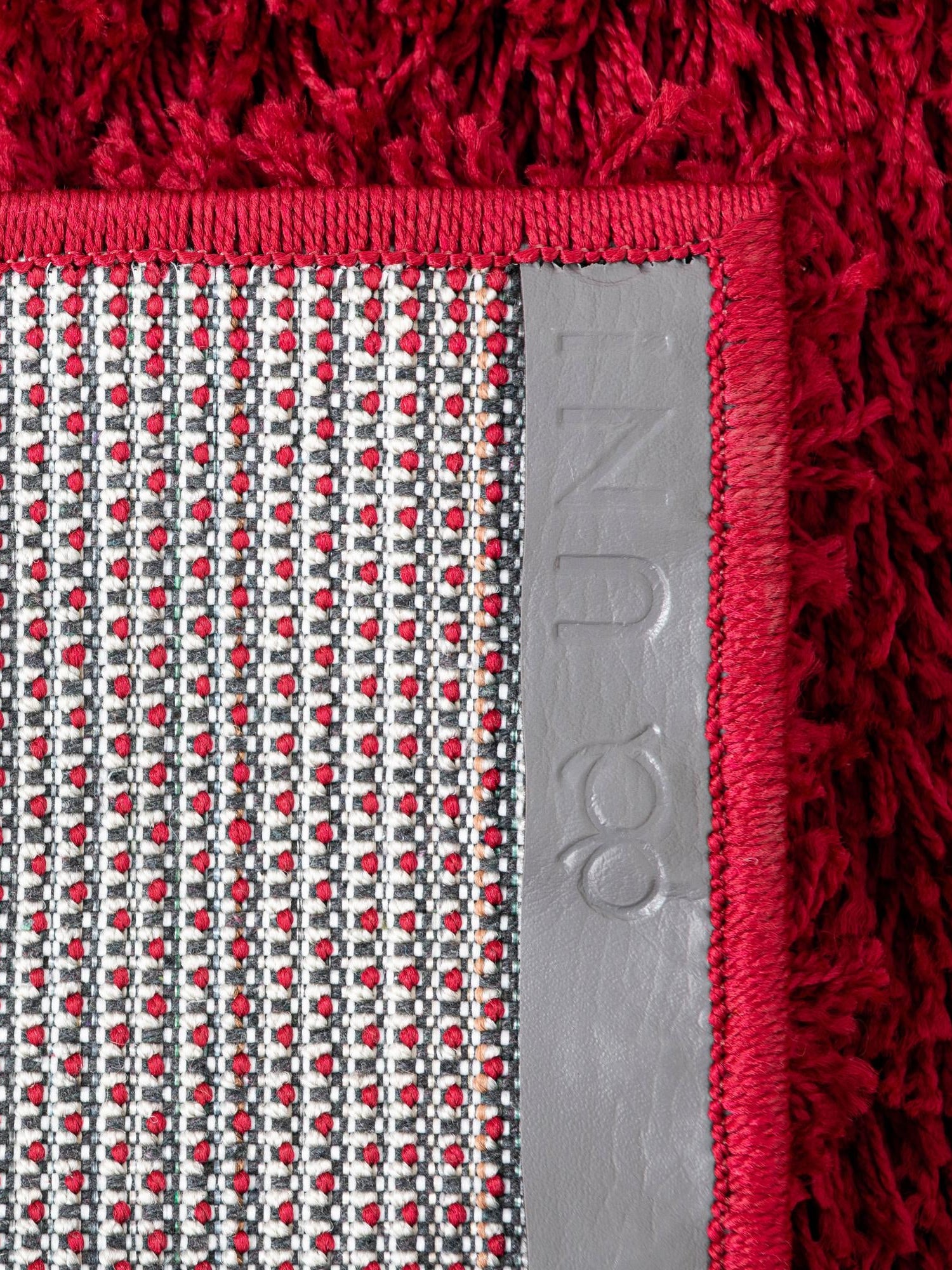 Cherry Red 7' 10 x 11' Solid Shag Rectangle Area Rug Thick Soft Touch Fluffy & Plush Shaggy Pile Durable Minimalist Carpet for Classic Interior Design for Sale at Rug Engine