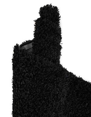 Jet Black 7' 10 x 7' 10 Solid Shag Square Area Rug Thick Soft Touch Fluffy & Plush Shaggy Pile