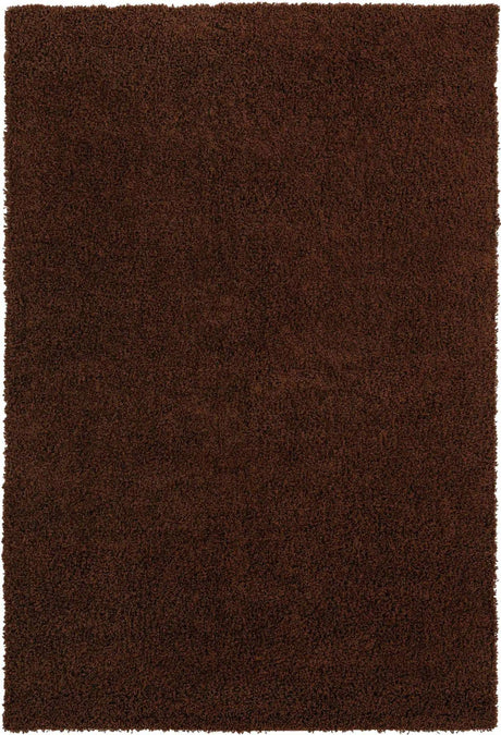Chocolate Brown 7' 1 x 10' Solid Shag Rectangle Area Rug Thick Soft Touch Fluffy & Plush Shaggy Pile