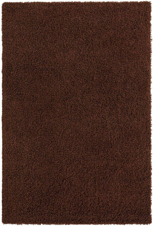 Chocolate Brown 6' 1 x 9' Solid Shag Rectangle Area Rug Thick Soft Touch Fluffy & Plush Shaggy Pile
