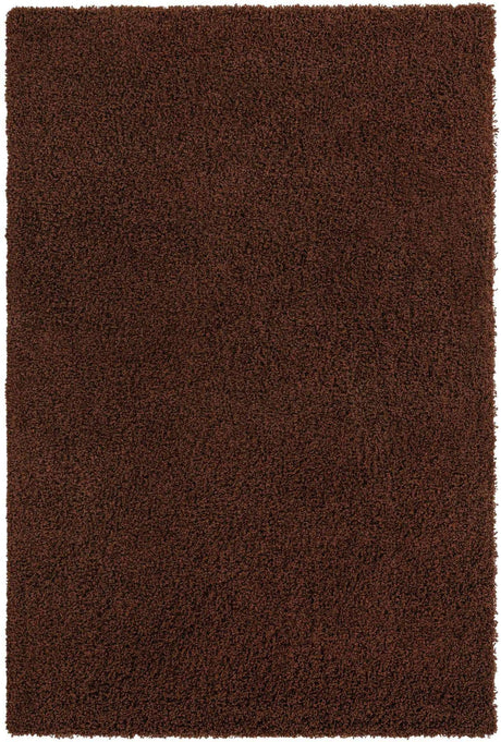 Chocolate Brown 6' 1 x 9' Solid Shag Rectangle Area Rug Thick Soft Touch Fluffy & Plush Shaggy Pile
