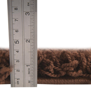 Chocolate Brown 2' x 3' 1 Solid Shag Rectangle Rug