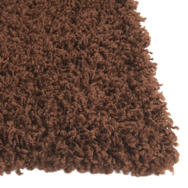 Chocolate Brown 10' x 13' 1 Solid Shag Rectangle Rug