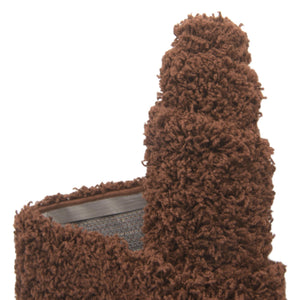 Chocolate Brown 4' 1 x 6' 1 Solid Shag Rectangle Area Rug Thick Soft Touch Fluffy & Plush Shaggy Pile