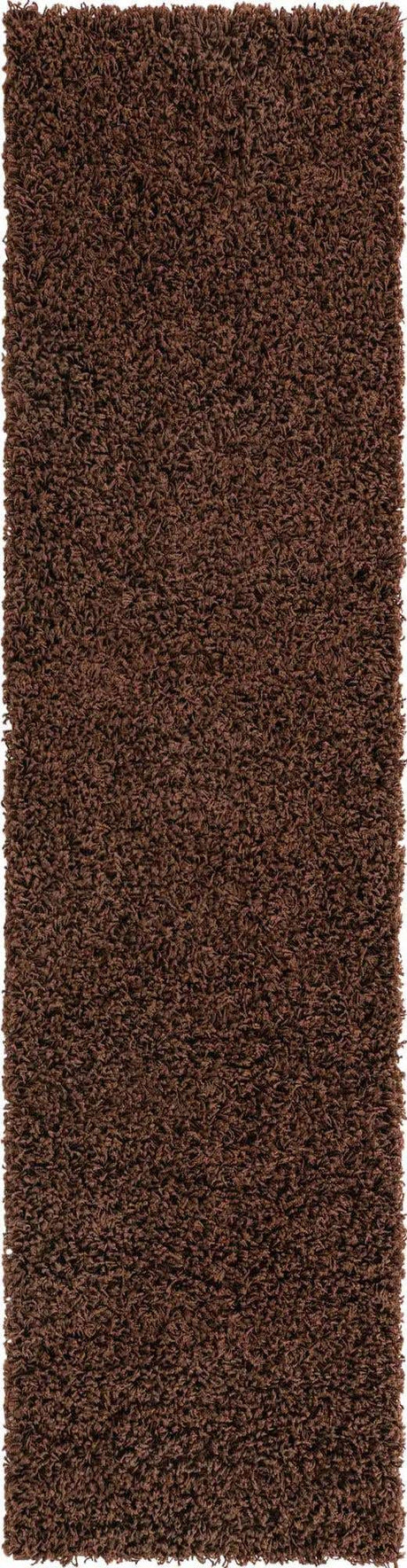 Chocolate Brown 2' 7 x 10' Solid Shag Runner Area Rug Thick Soft Touch Fluffy & Plush Shaggy Pile