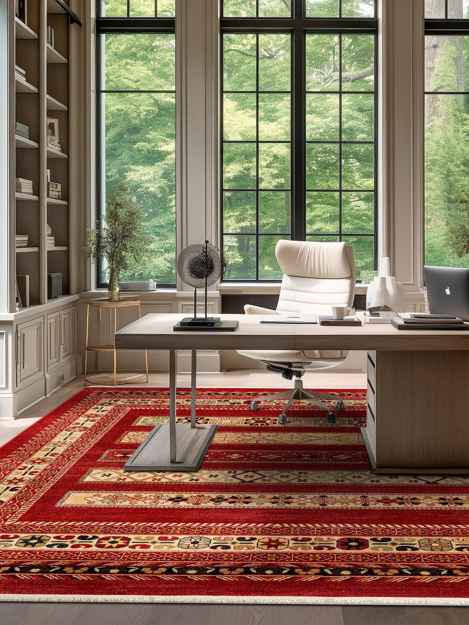 Rust Red 10' x 10' Fars Square Area Rug 100% Polypropylene Unique Traditional Carpet for Classical Living, Dining Room & Office Spaces for Sale at Rug Engine