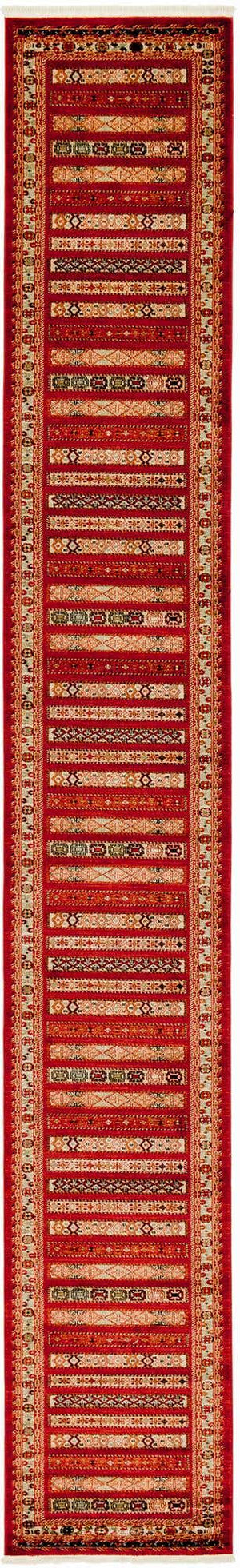Rust Red 2' 7 x 19' 8 Fars Runner Area Rug 100% Polypropylene Unique Traditional Carpet for Classical Living, Dining Room & Office Spaces for Sale at Rug Engine