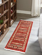 Rust Red 2' 7 x 10' Fars Runner Area Rug 100% Polypropylene Unique Traditional Carpet for Classical Living, Dining Room & Office Spaces for Sale at Rug Engine