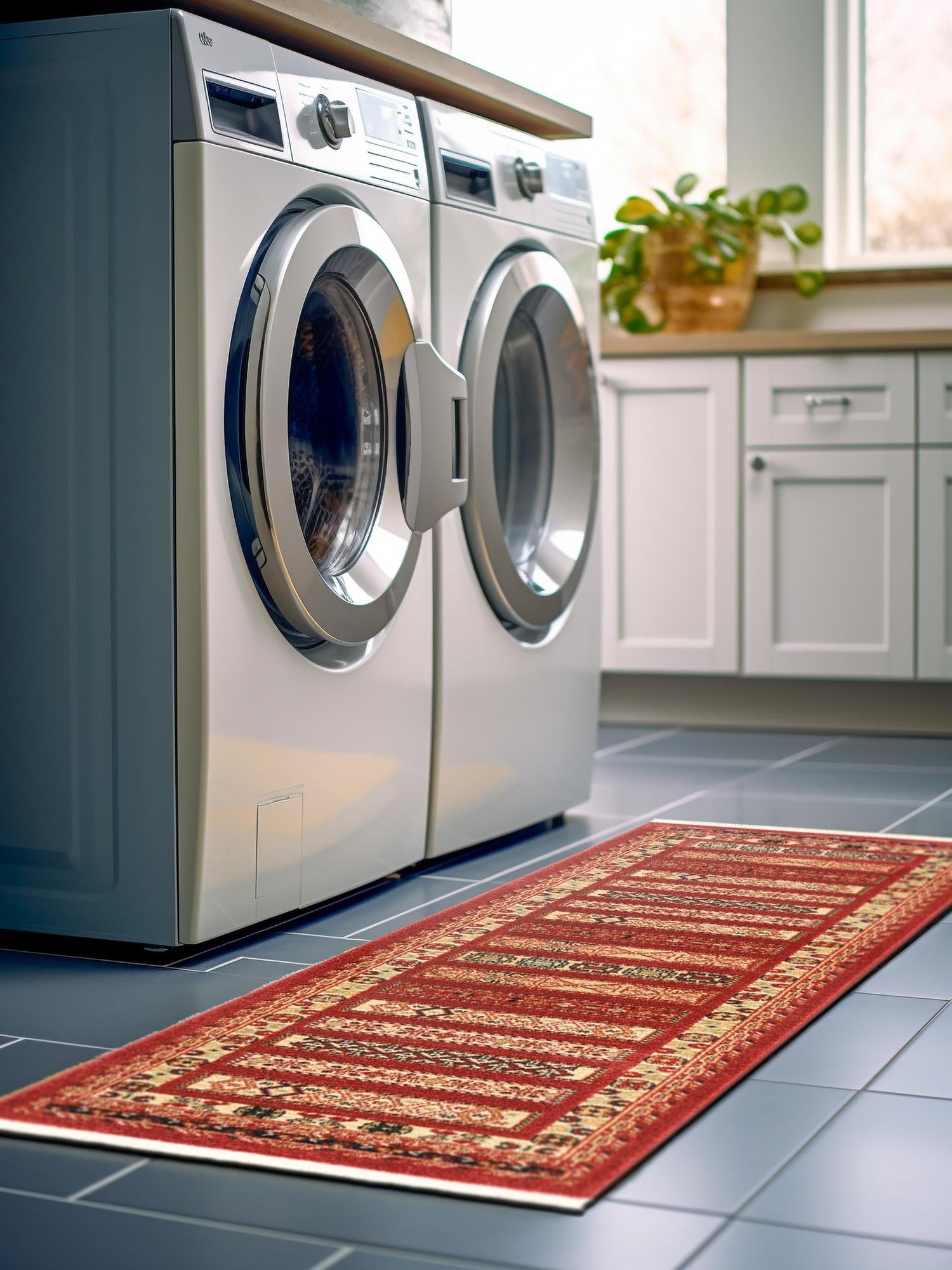 Rust Red 2' 7 x 19' 8 Fars Runner Area Rug 100% Polypropylene Unique Traditional Carpet for Classical Living, Dining Room & Office Spaces for Sale at Rug Engine